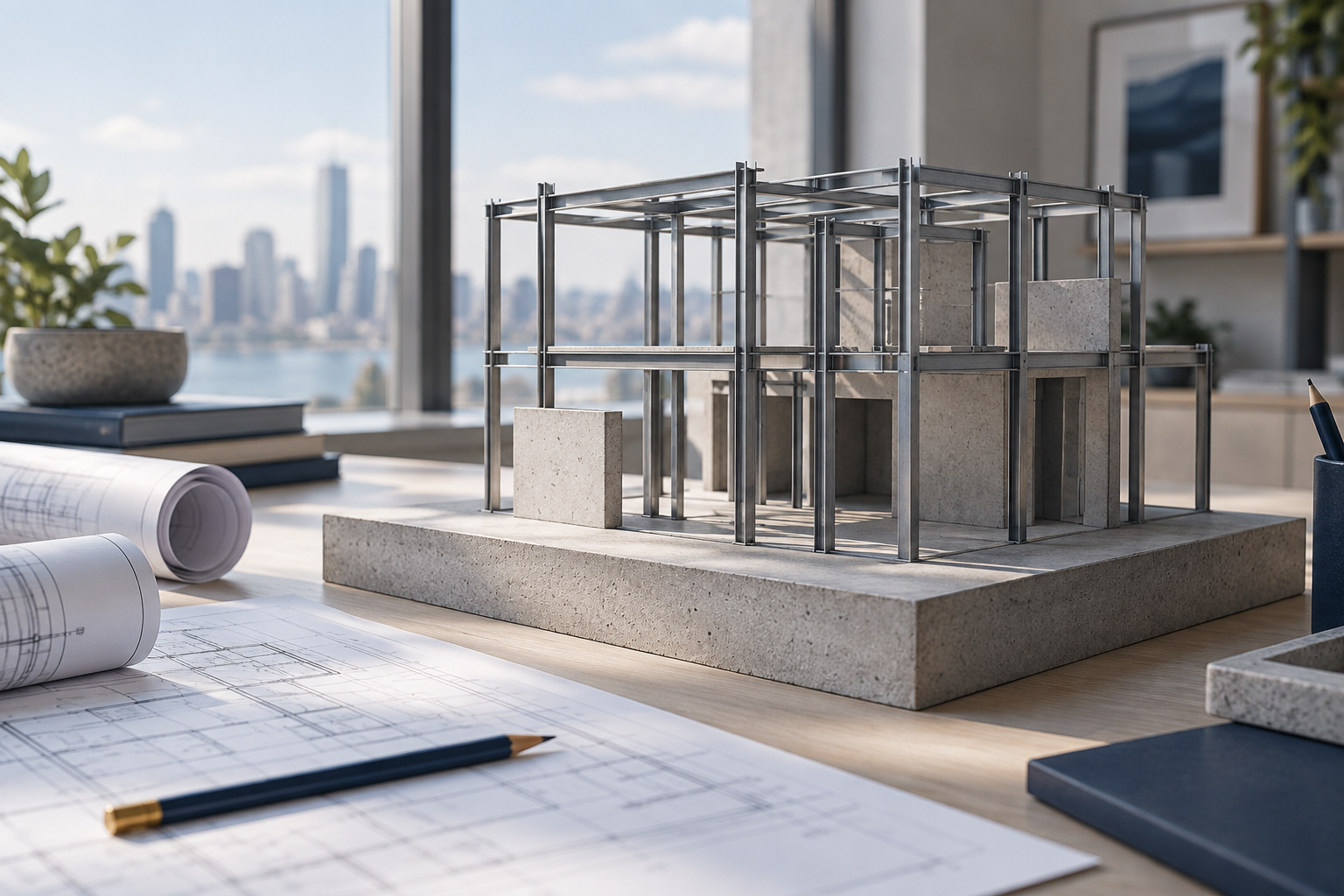 Architectural model on a solid foundation